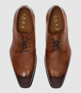 Derby couture en cuir marron clair ORENZO - IZAC