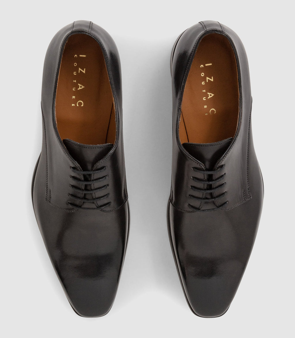 Derby couture en cuir noir ORENZO - IZAC