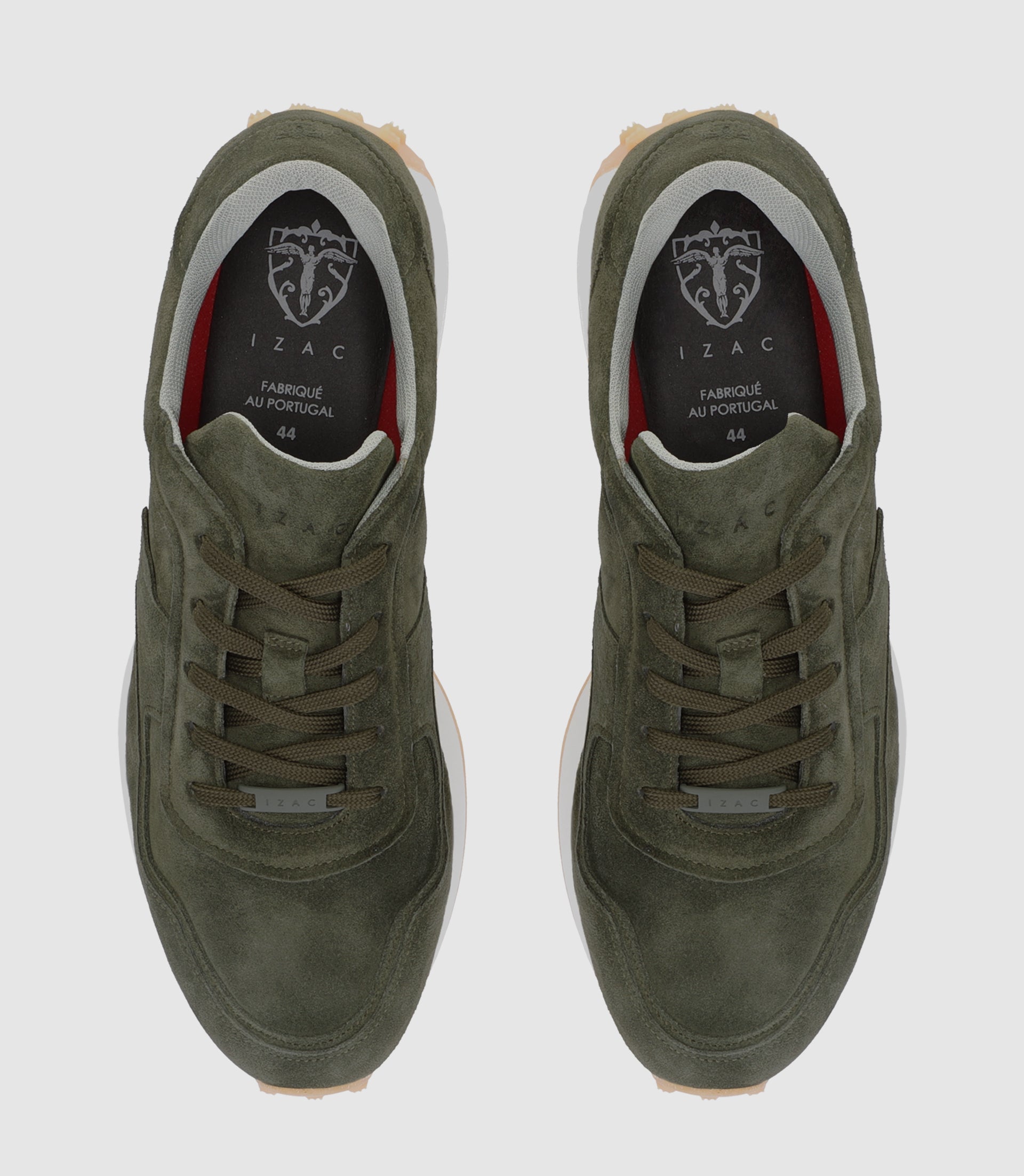 Sneakers en cuir kaki OTTO - IZAC