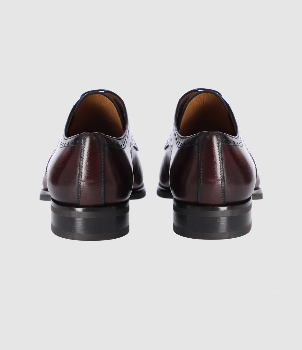 Derby couture en cuir bordeaux OCTAVE - IZAC