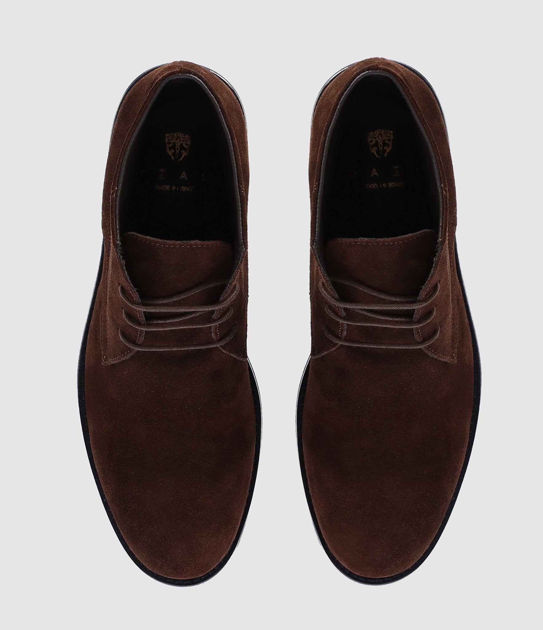 Bottines suede à lacets marron ODESSA - IZAC