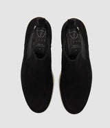 Bottines élastiques en suede noir OMAHA - IZAC