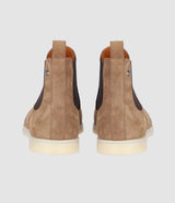 Bottines élastiques en suede taupe OMAHA - IZAC