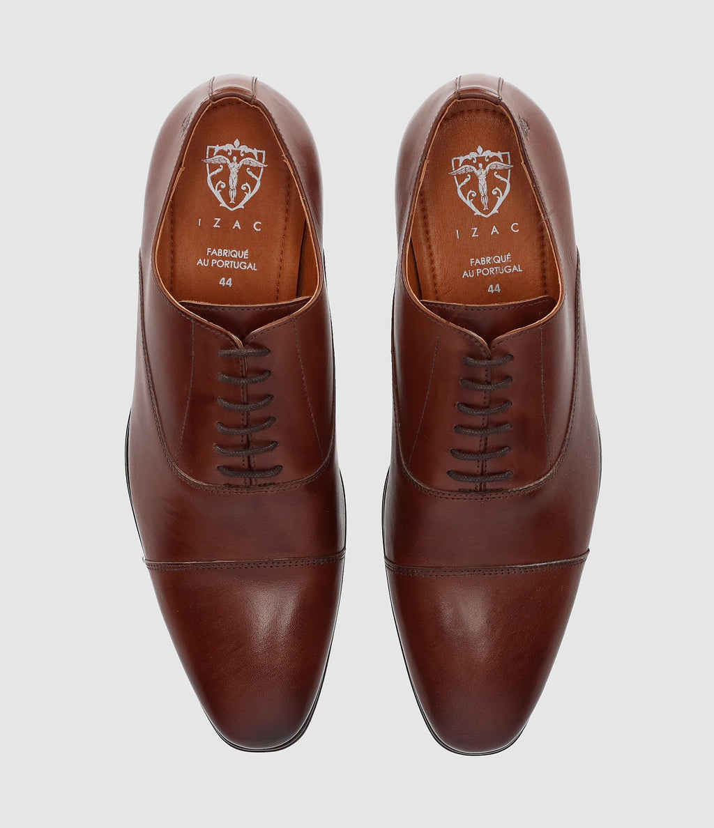 Richelieu en cuir marron OREGON - IZAC