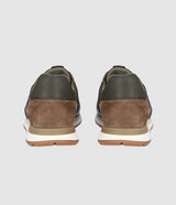 Sneakers suède et textile kaki ORLAND - IZAC