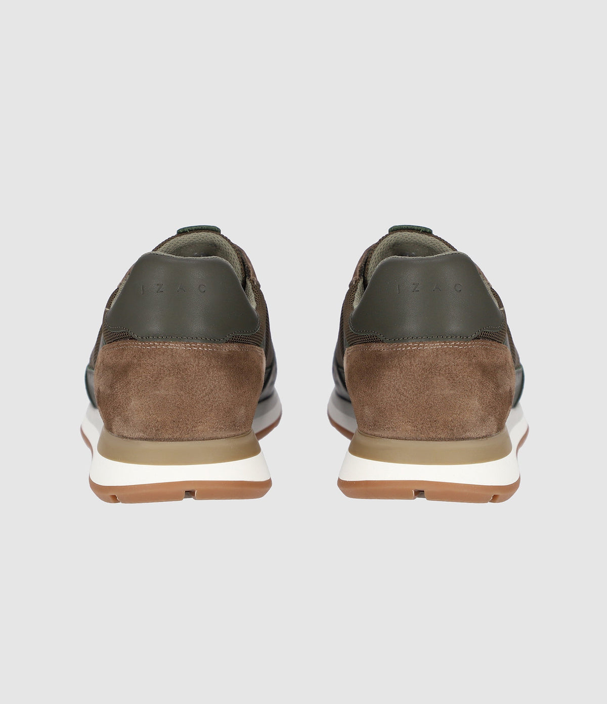 Sneakers suède et textile kaki ORLAND - IZAC