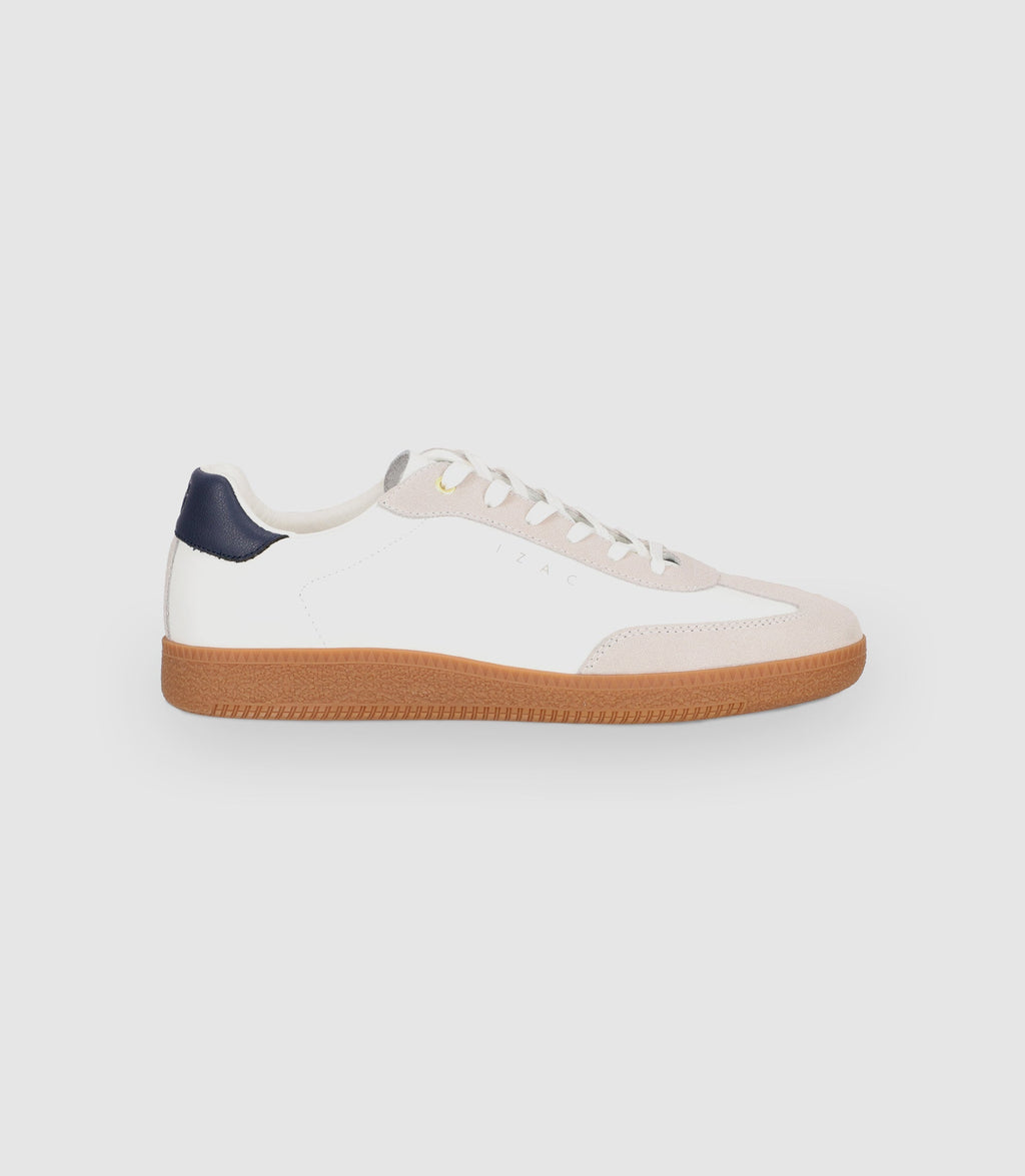 Chaussures sneakers en cuir avec logo blanches - IZAC