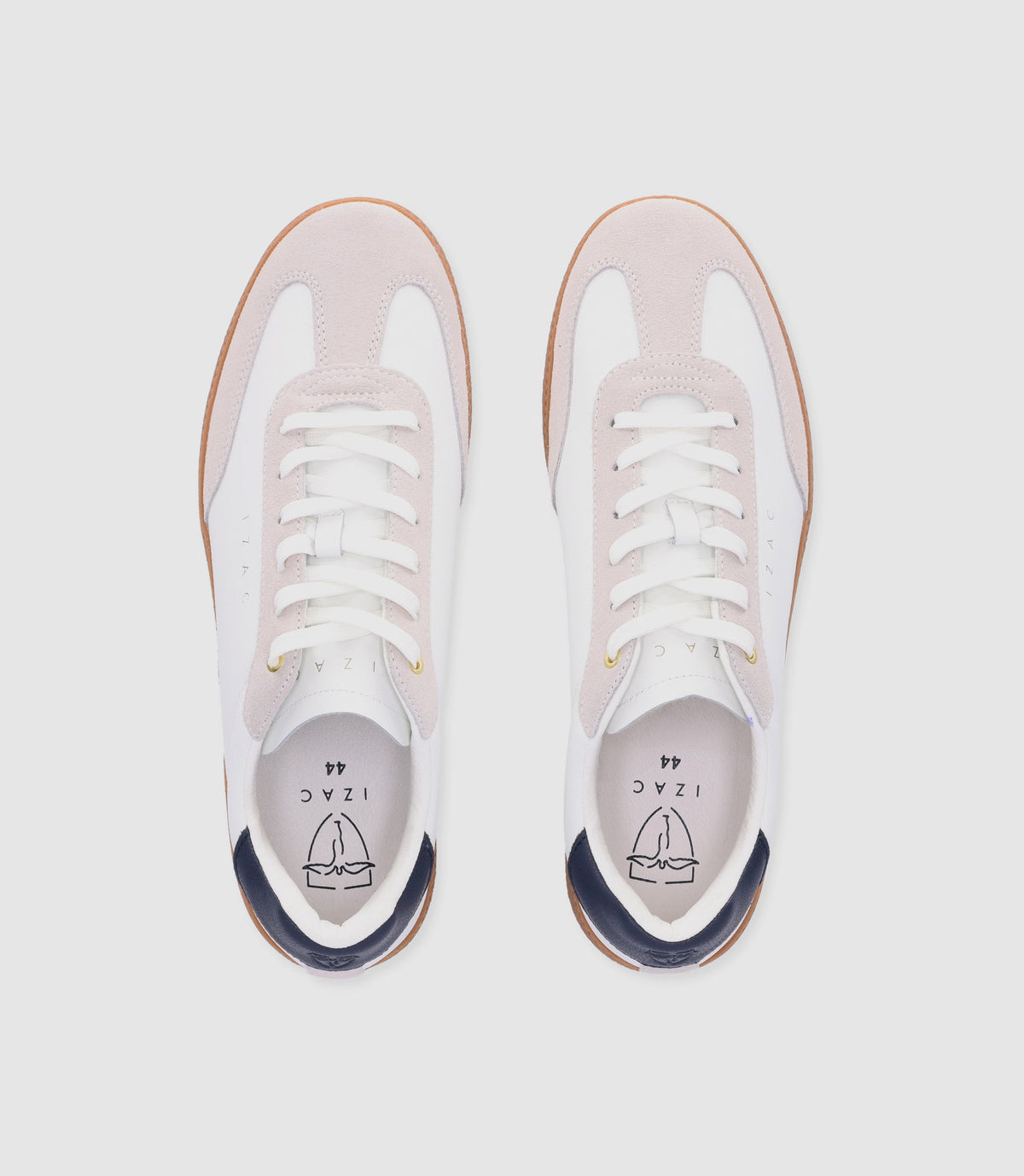 Chaussures sneakers en cuir avec logo blanches - IZAC