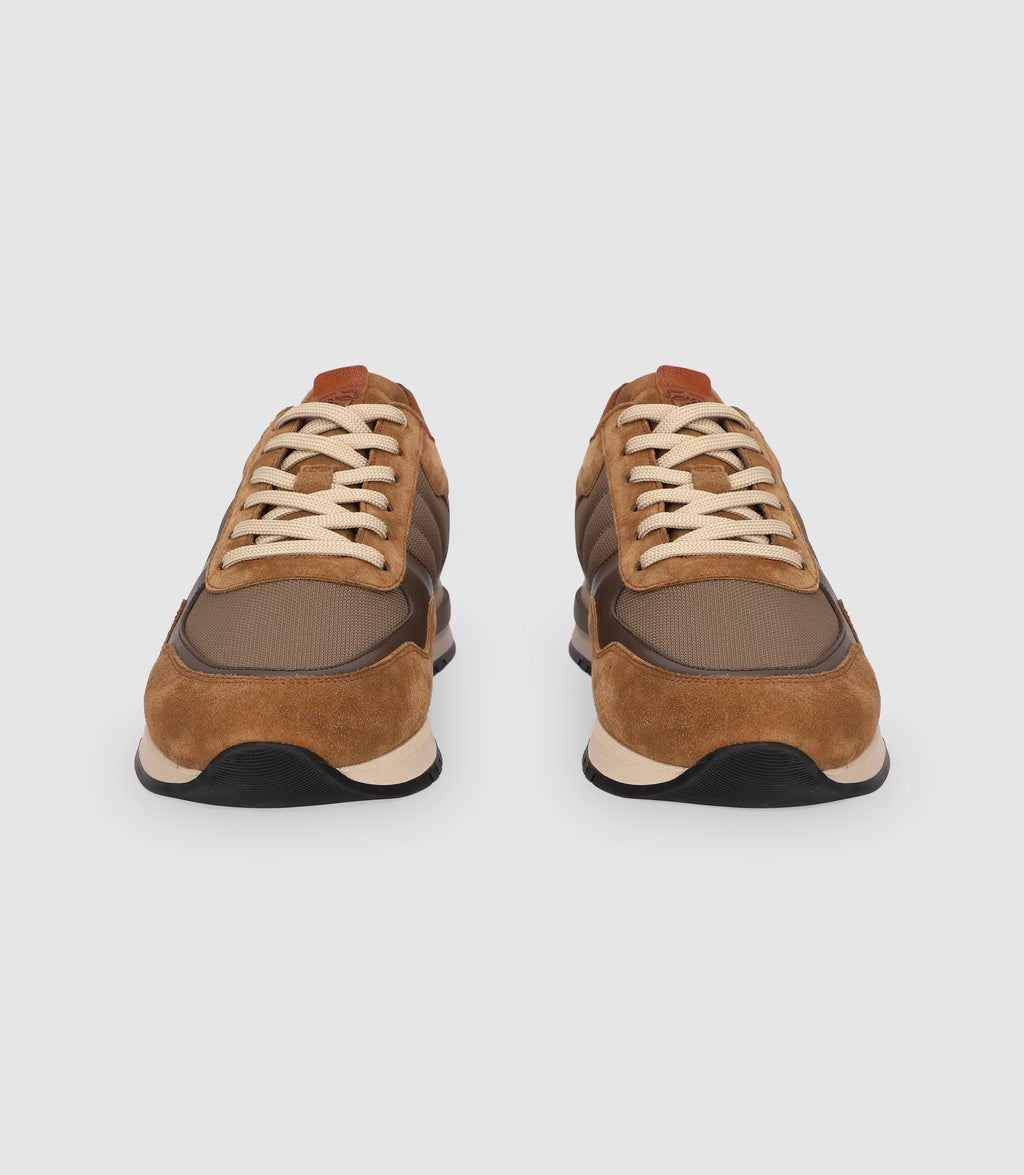 Chaussures sneakers en cuir beige - IZAC