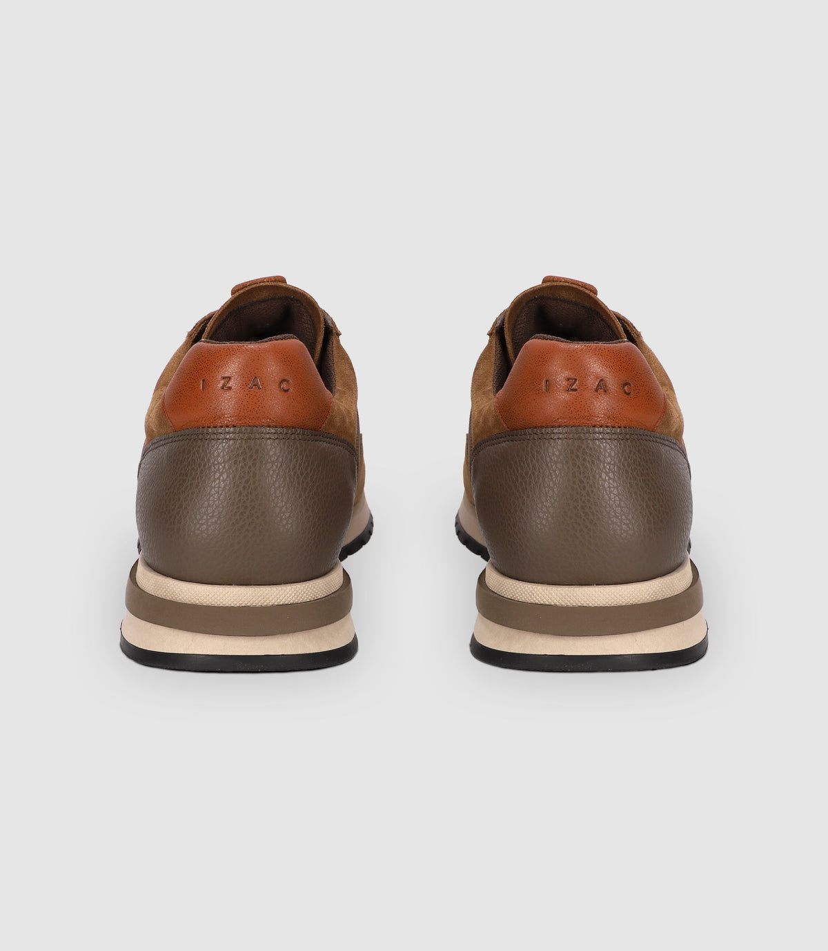 Chaussures sneakers en cuir beige - IZAC