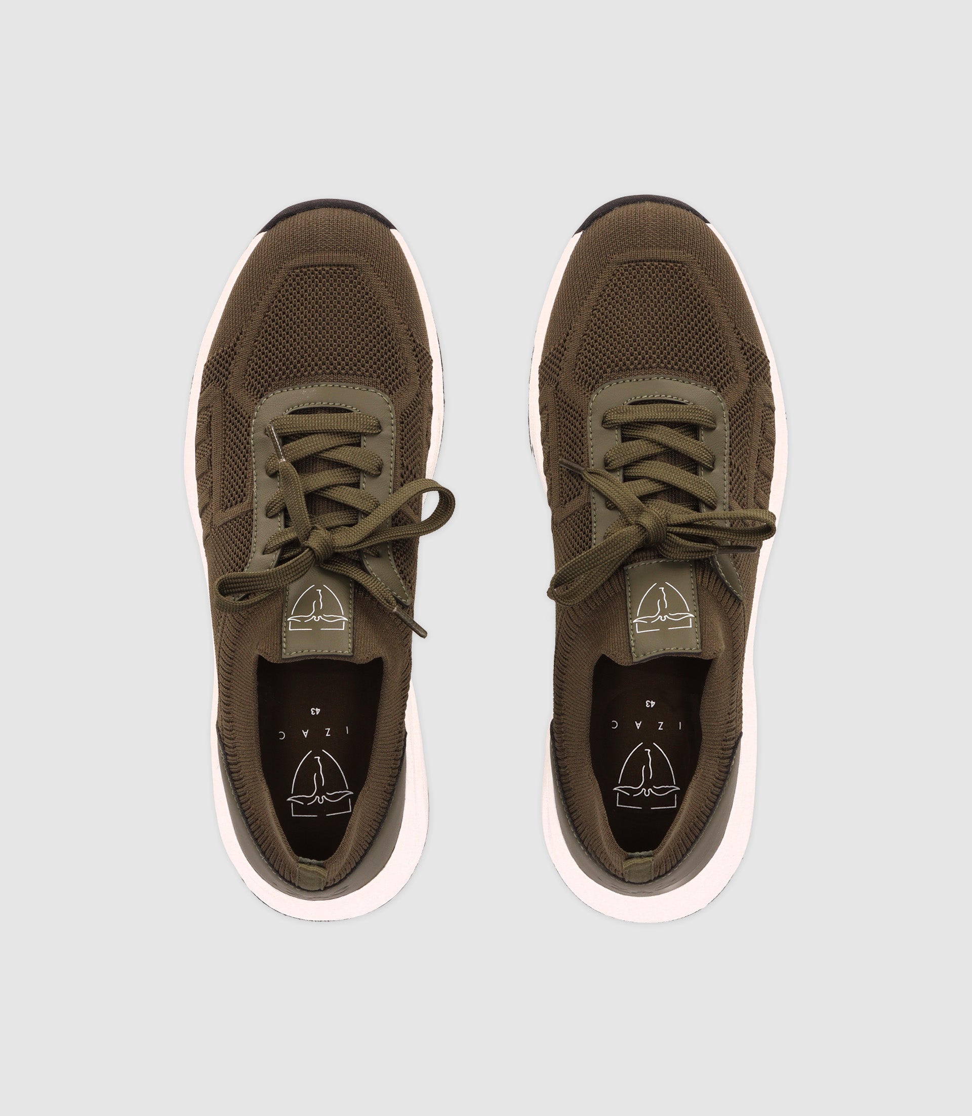 Chaussures sneakers en maille kaki - IZAC