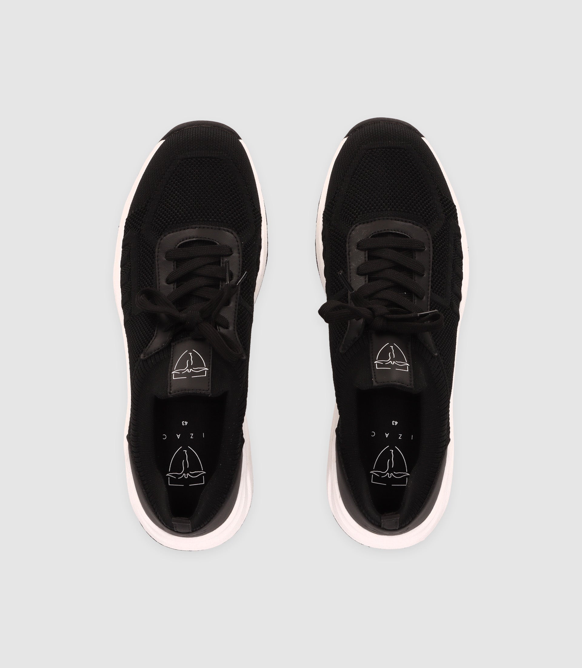 Chaussures sneakers en maille noires - IZAC