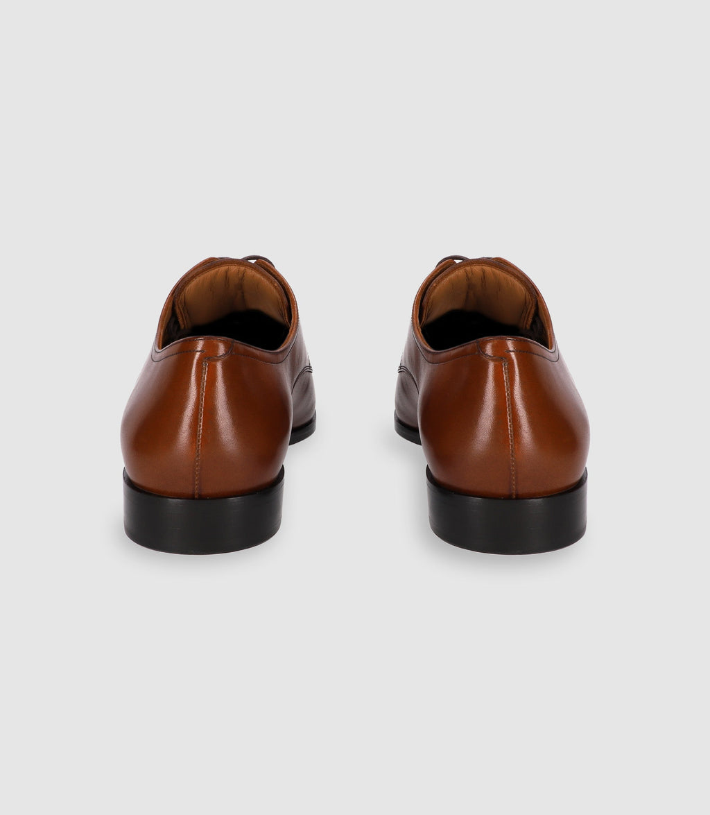 Chaussures derby en cuir marron - IZAC