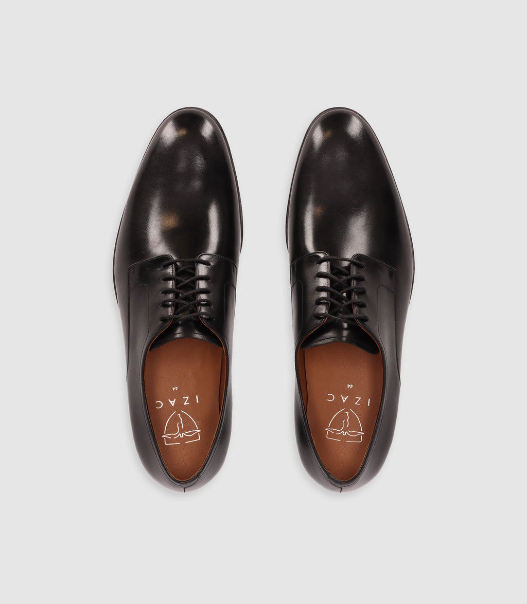 Chaussures derby en cuir noires - IZAC