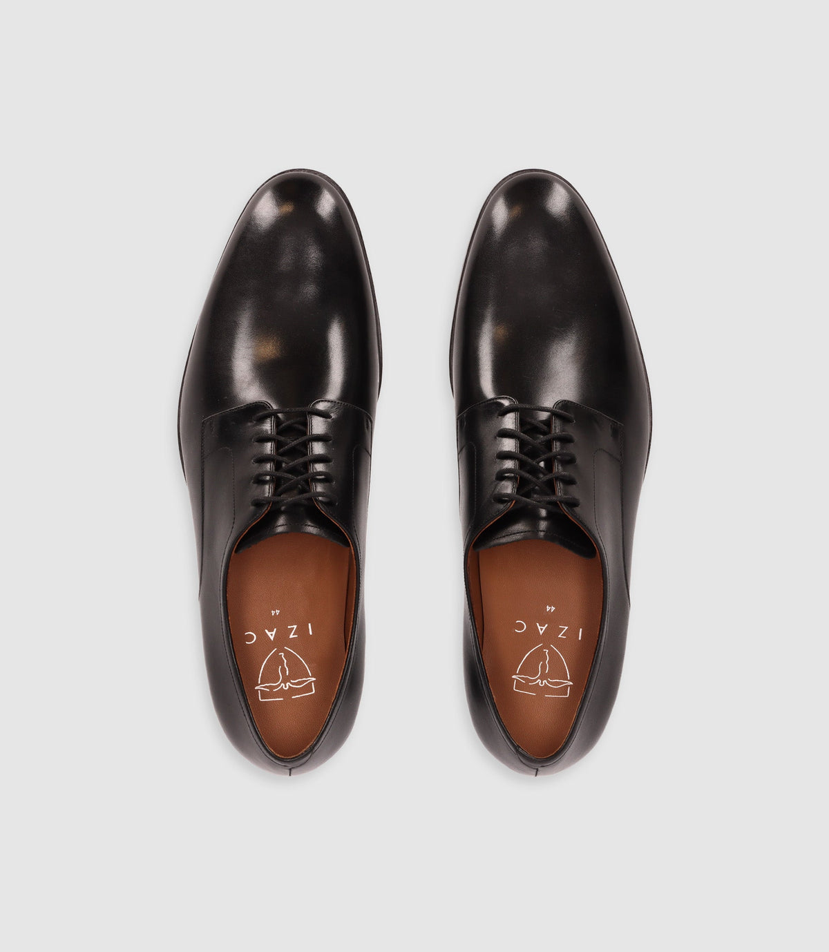 Chaussures derby en cuir noires - IZAC