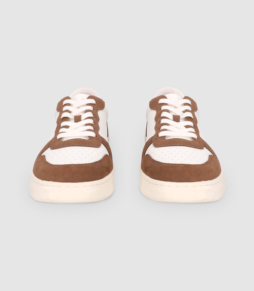 Chaussures sneakers avec logo taupe - IZAC