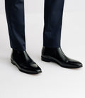 Chaussures chelsea en cuir noires - IZAC