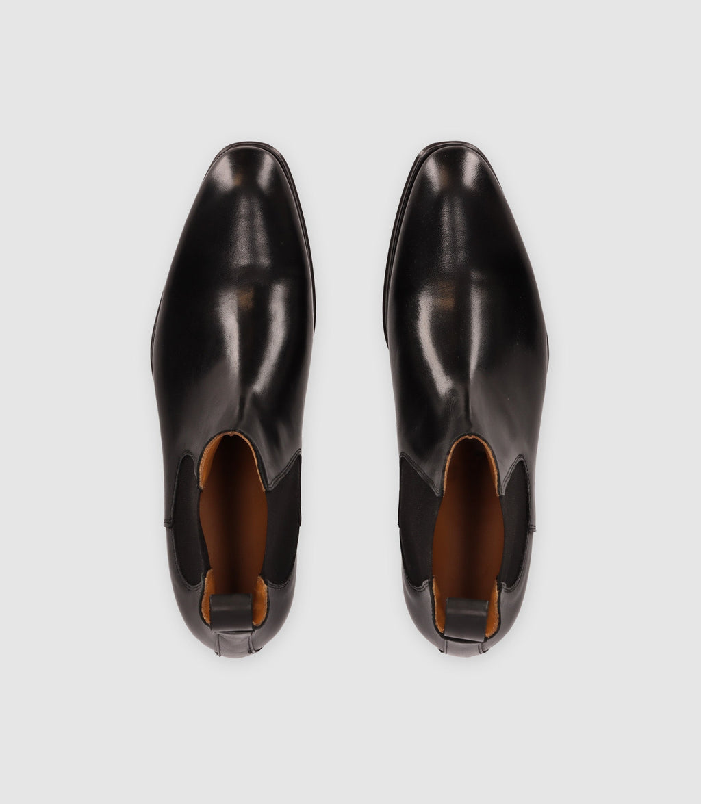 Chaussures chelsea en cuir noires - IZAC