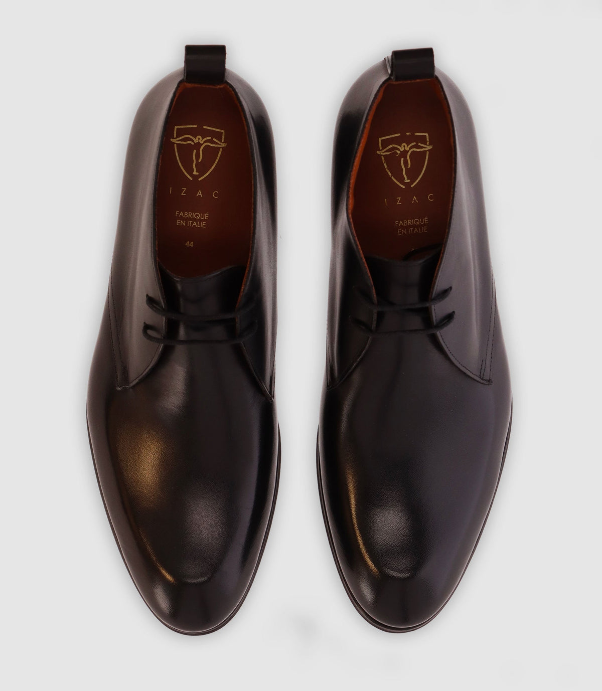 Chaussures montantes en cuir noires - IZAC