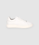 Chaussures sneakers à lacets en cuir blanches - IZAC