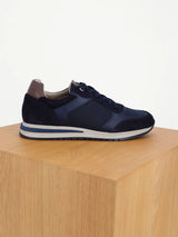 Baskets en cuir marine - IZAC