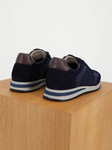 Baskets en cuir marine - IZAC