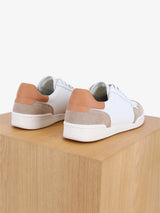 Baskets en cuir beige - IZAC