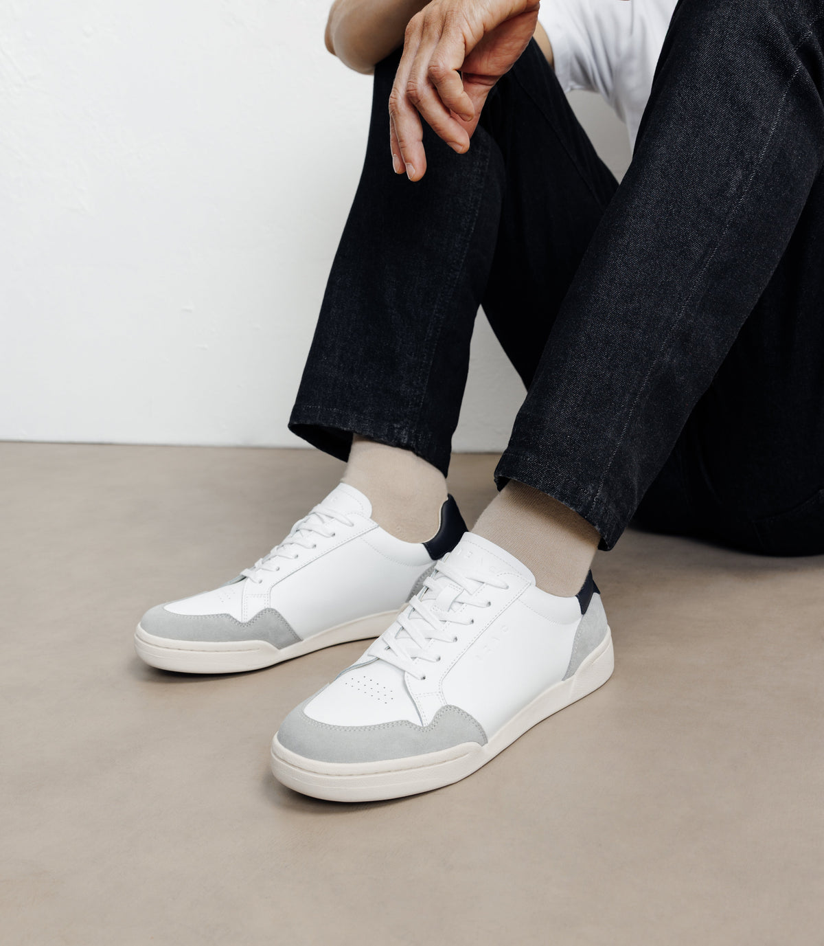 Baskets en cuir blanc - IZAC