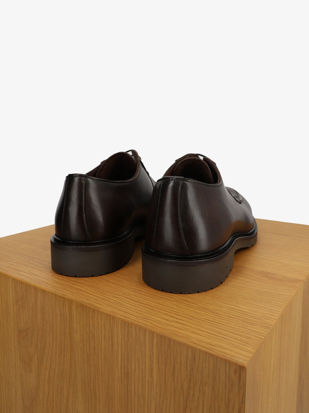 Derby en cuir marron foncé - IZAC