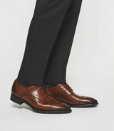 Derby couture en cuir marron clair OCTAVIO - IZAC