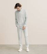 Chemise regular 100% lin vert clair - IZAC