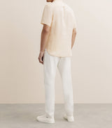 Chemise manches courtes 100% lin orange - IZAC