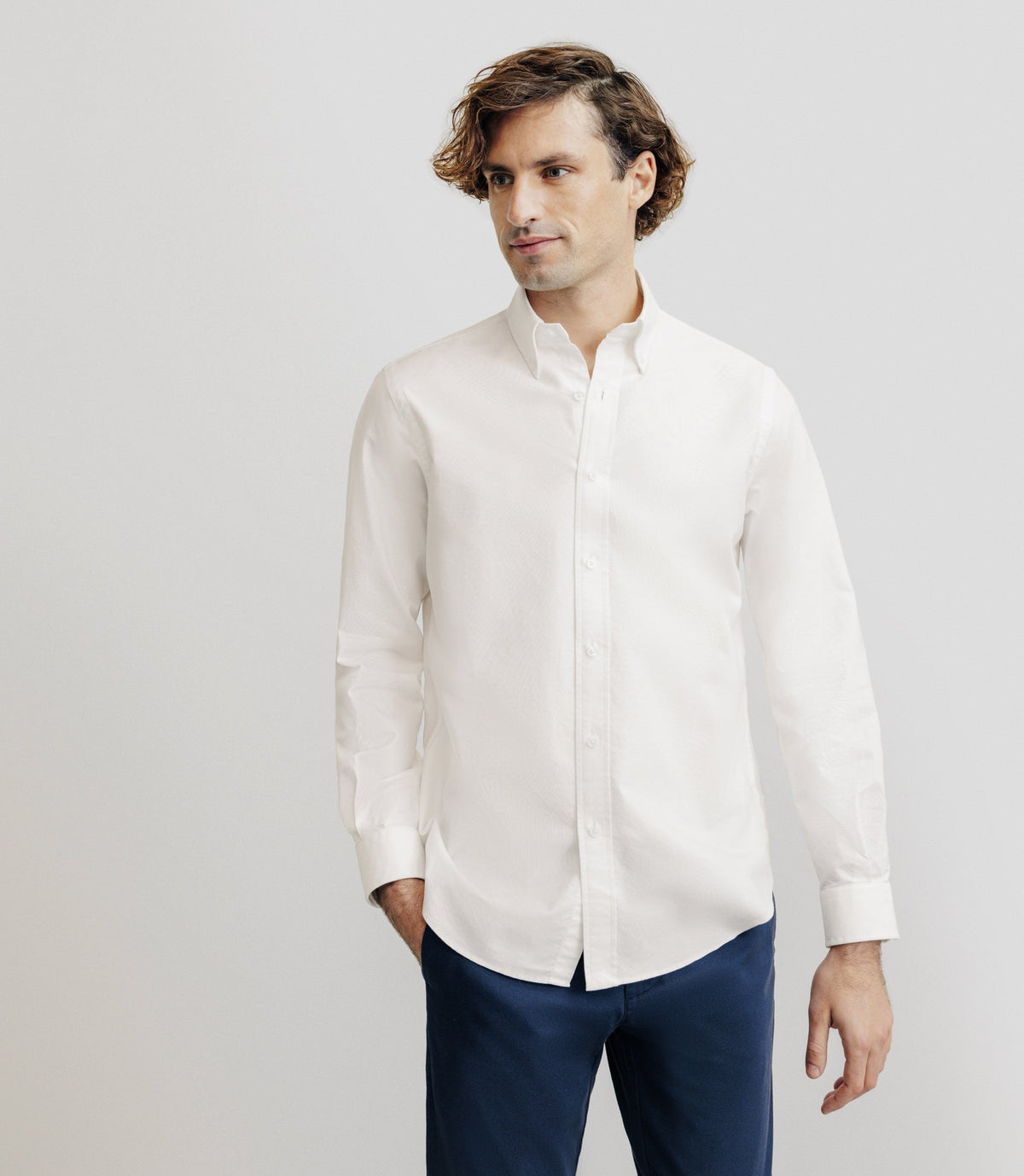 Chemise droite oxford blanche - IZAC