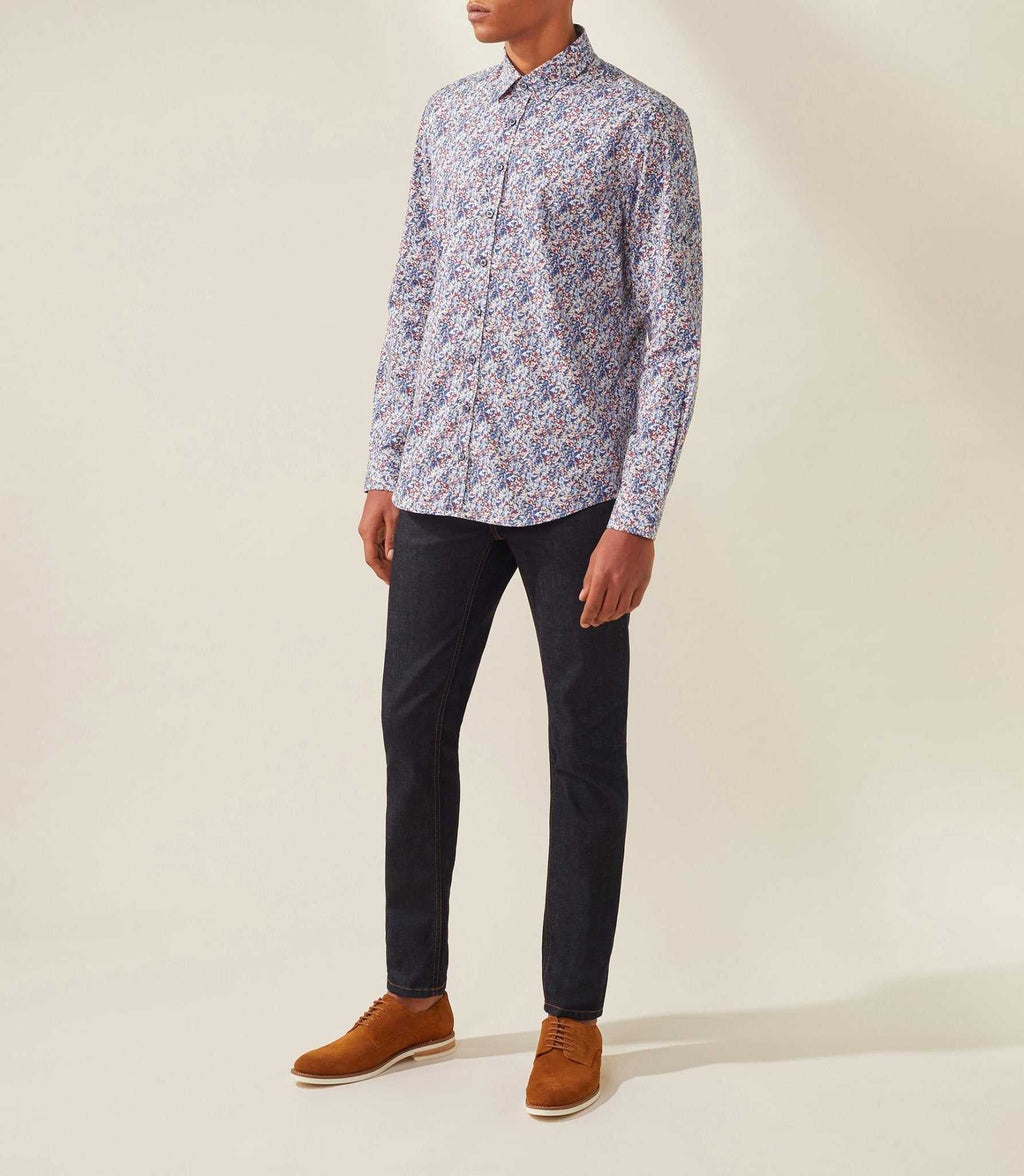 Chemise casual marine "Tiger" - IZAC