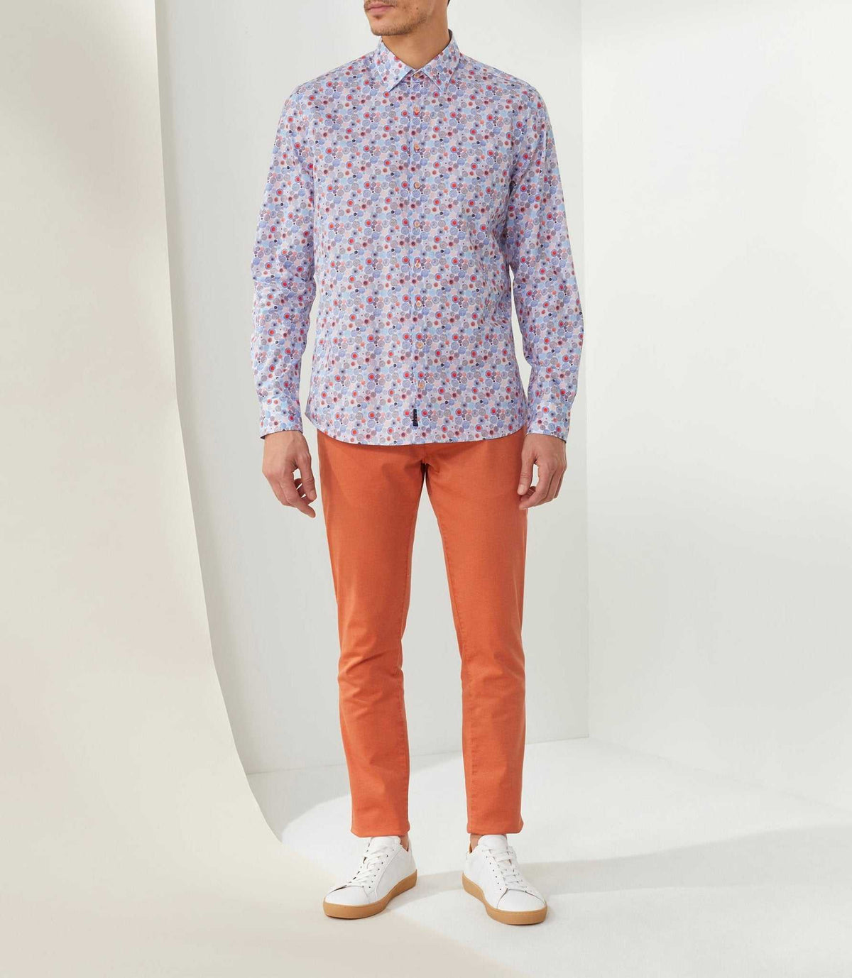 Chemise casual orange "Tim" - IZAC