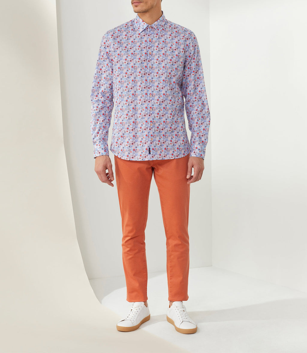 Chemise casual orange "Timout" - IZAC