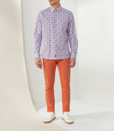 Chemise casual orange "Timout" - IZAC
