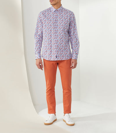 Chemise casual orange "Timout" - IZAC