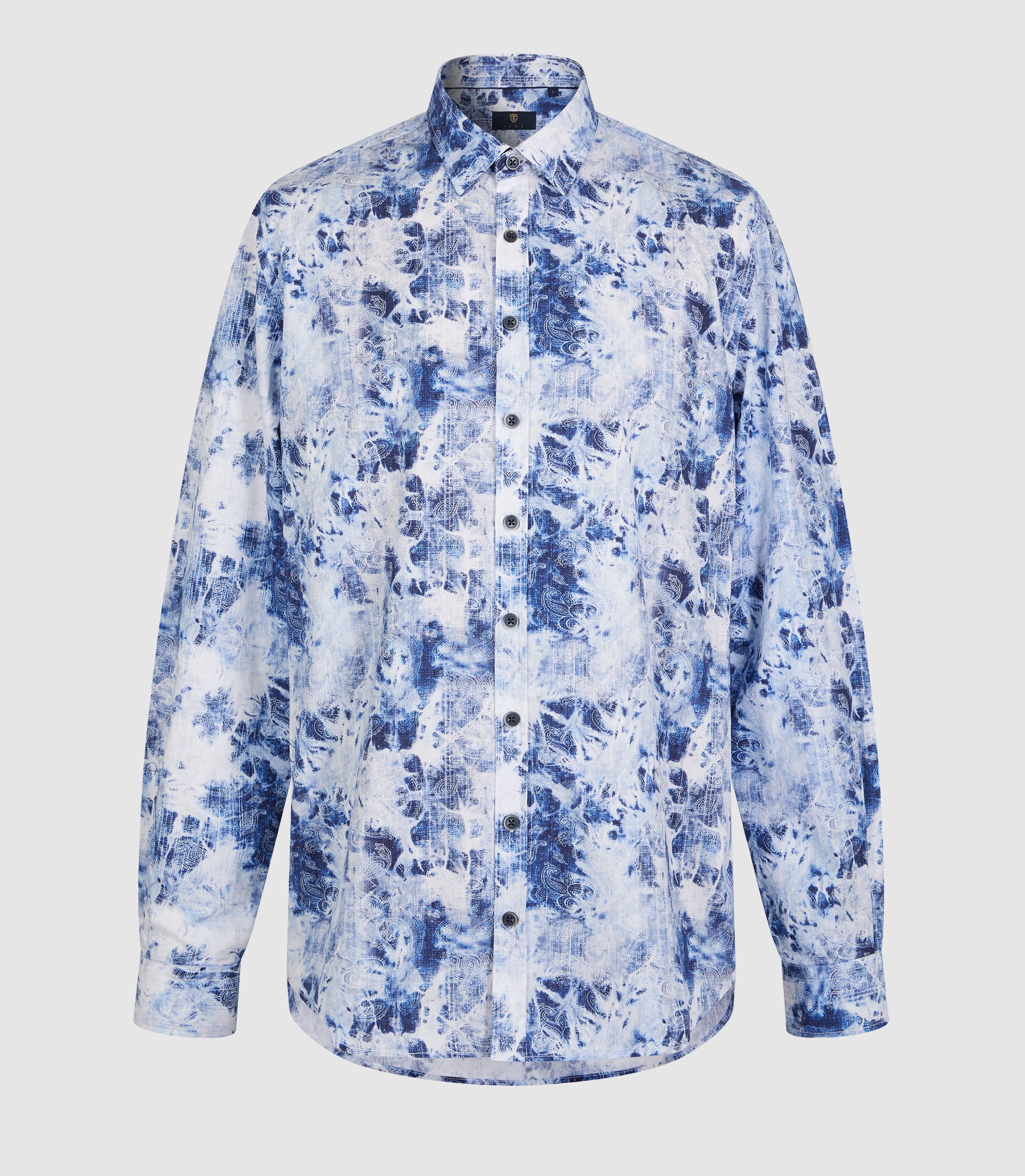 Chemise casual à imprimé bleu "Kalis" - IZAC
