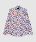 Chemise regular à imprimé blanche et rouge KAOSOUT - IZAC