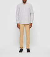 Chemise casual blanche à imprimé camel "Karly" - IZAC