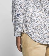 Chemise casual blanche à imprimé camel "Karly" - IZAC