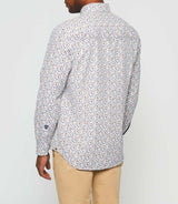 Chemise casual blanche à imprimé camel "Karly" - IZAC
