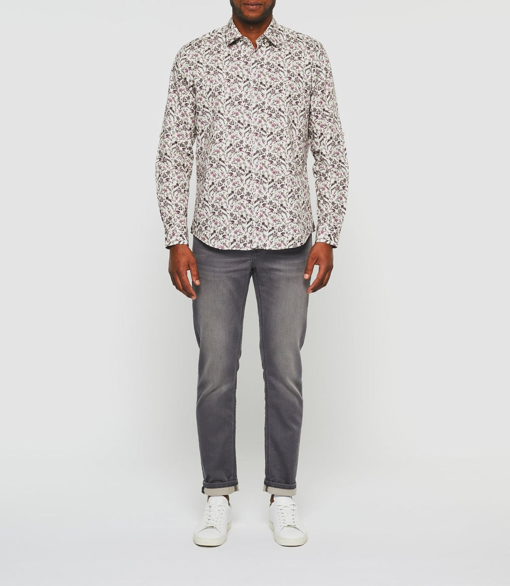 Chemise imprimée beige et kaki "Kayon" - IZAC