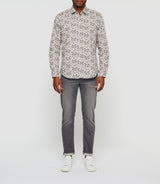 Chemise imprimée beige et kaki "Kayon" - IZAC