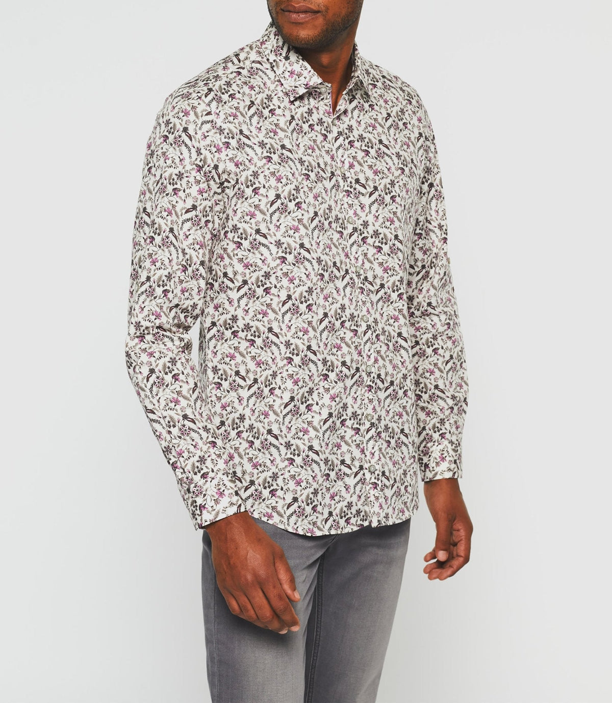 Chemise imprimée beige et kaki "Kayon" - IZAC