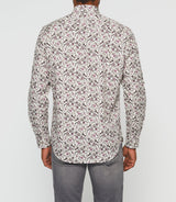 Chemise imprimée beige et kaki "Kayon" - IZAC