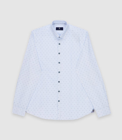 Chemise regular marine et blanche KELLYOUT - IZAC