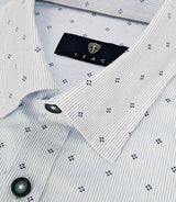 Chemise regular marine et blanche KELLYOUT - IZAC