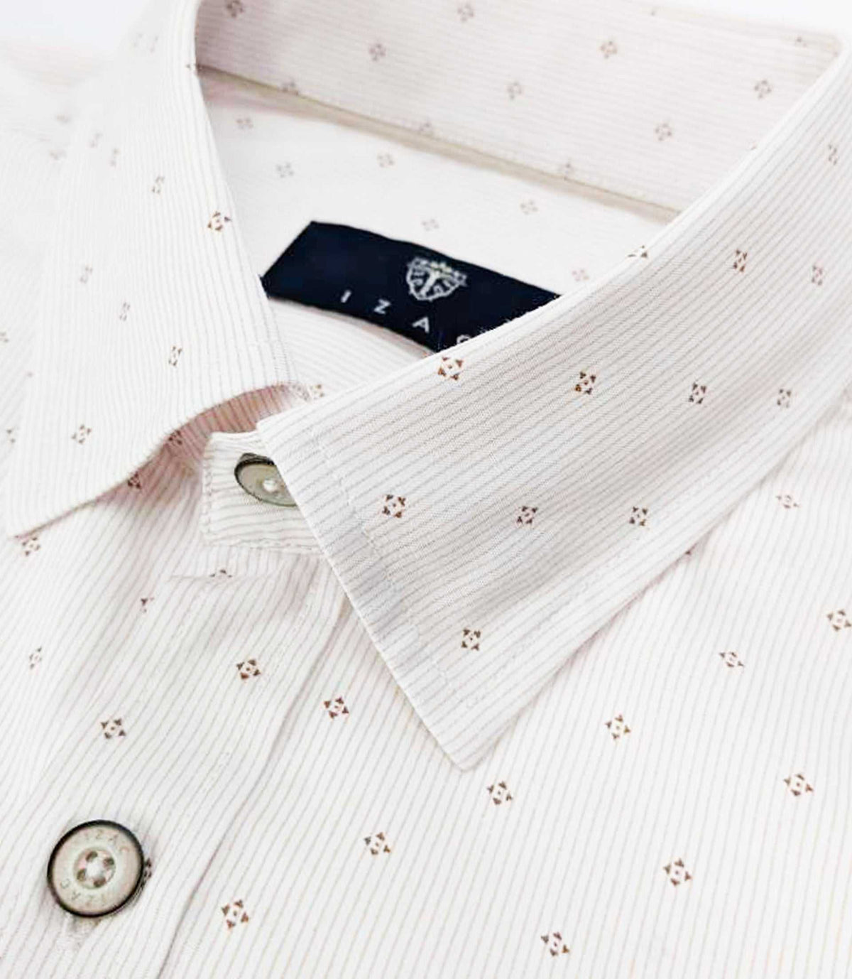 Chemise regular camel et blanche KELLYOUT - IZAC